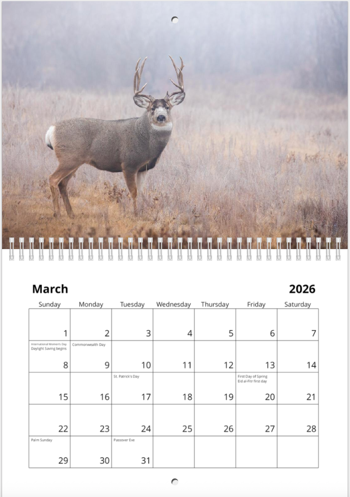 2026 Alberta Wildlife Calendar