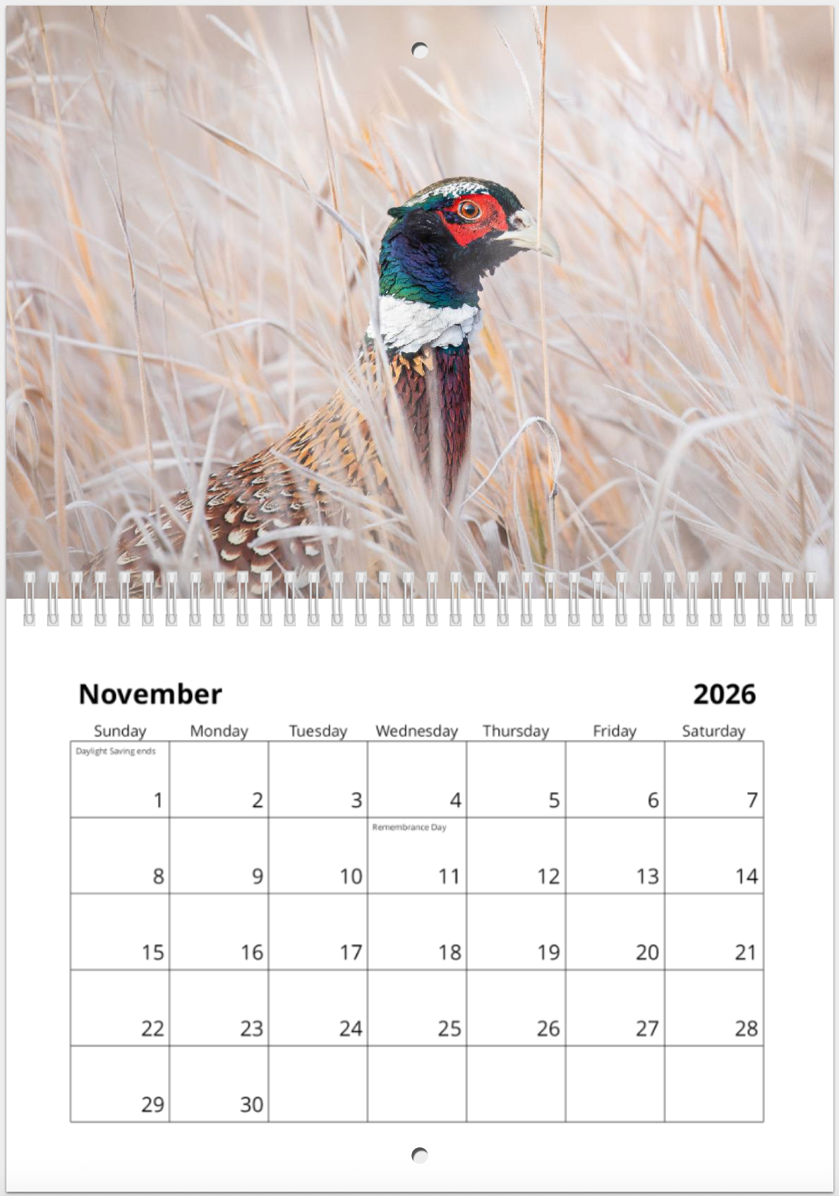 2026 Alberta Wildlife Calendar