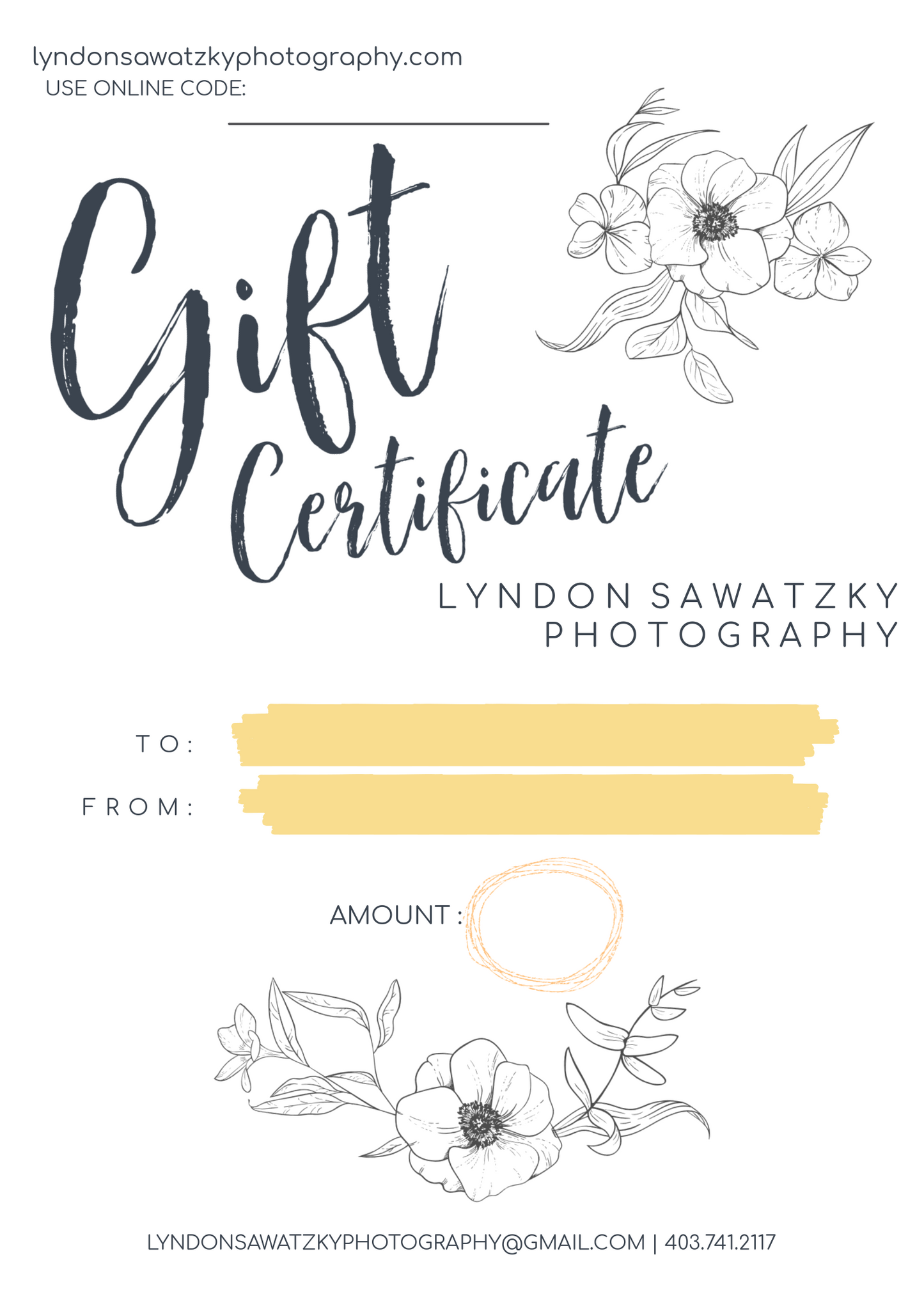 Gift Card - Lyndon Sawatzky Photography